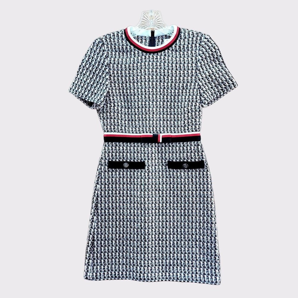 Maje Rivi Metallic Dress Women EU 34 US 2 Tweed Mini Multicolor Cotton Blend NWT